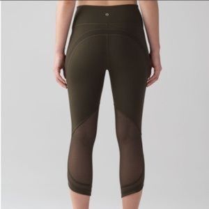 Lululemon Revitalize Crop in Dark Olive